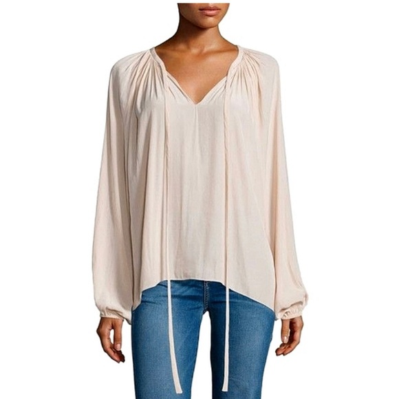 Ramy Brook Tops - Ramy Brook Paris Long Sleeve Dusty Pink Blouse